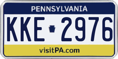 PA license plate KKE2976