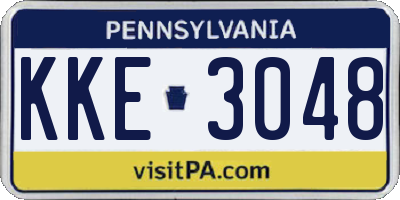 PA license plate KKE3048