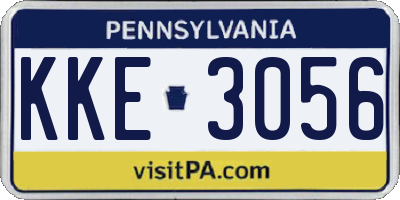 PA license plate KKE3056