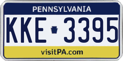 PA license plate KKE3395