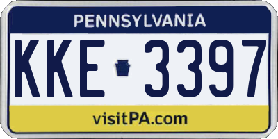 PA license plate KKE3397