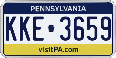 PA license plate KKE3659