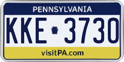 PA license plate KKE3730