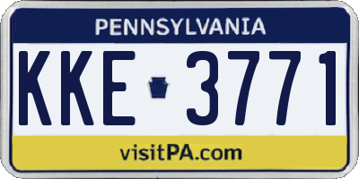 PA license plate KKE3771