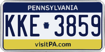 PA license plate KKE3859