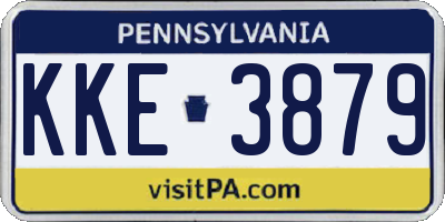 PA license plate KKE3879