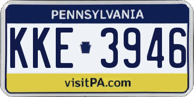 PA license plate KKE3946