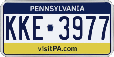 PA license plate KKE3977
