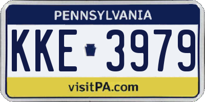PA license plate KKE3979