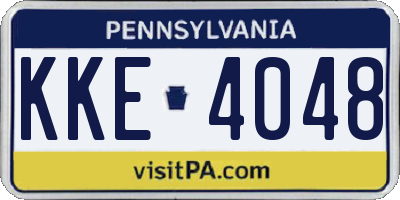 PA license plate KKE4048