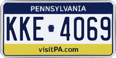 PA license plate KKE4069