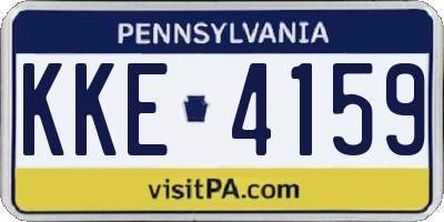 PA license plate KKE4159