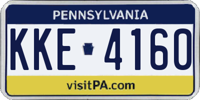 PA license plate KKE4160