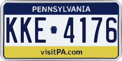 PA license plate KKE4176