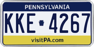 PA license plate KKE4267