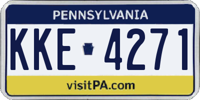 PA license plate KKE4271