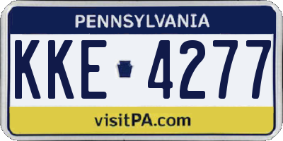 PA license plate KKE4277