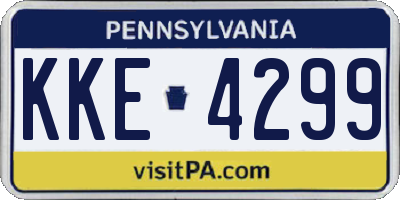 PA license plate KKE4299