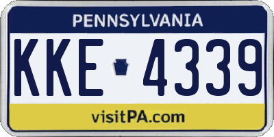 PA license plate KKE4339