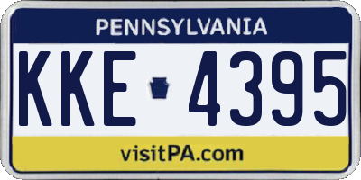 PA license plate KKE4395