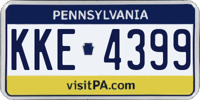 PA license plate KKE4399