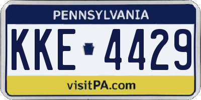 PA license plate KKE4429