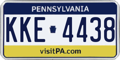 PA license plate KKE4438