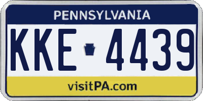 PA license plate KKE4439