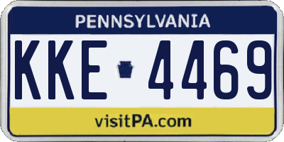 PA license plate KKE4469