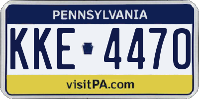 PA license plate KKE4470