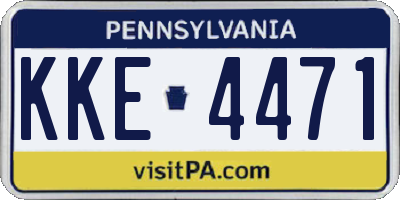 PA license plate KKE4471