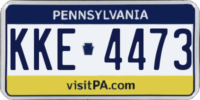 PA license plate KKE4473