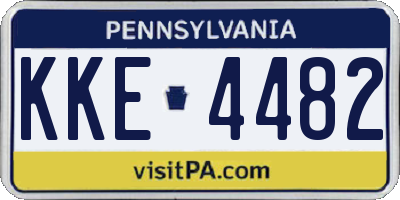 PA license plate KKE4482
