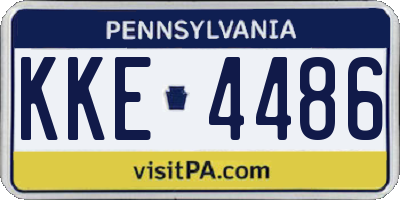PA license plate KKE4486