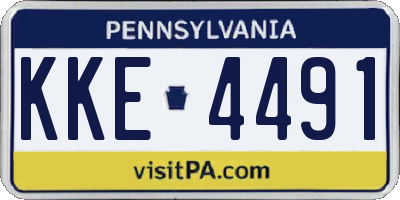 PA license plate KKE4491