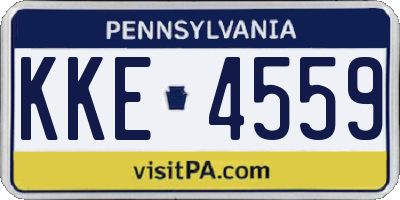PA license plate KKE4559