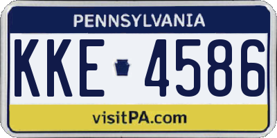 PA license plate KKE4586