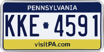 PA license plate KKE4591