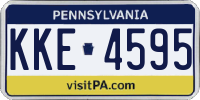 PA license plate KKE4595