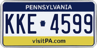 PA license plate KKE4599