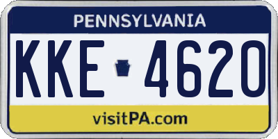 PA license plate KKE4620