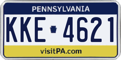 PA license plate KKE4621