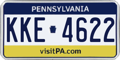 PA license plate KKE4622