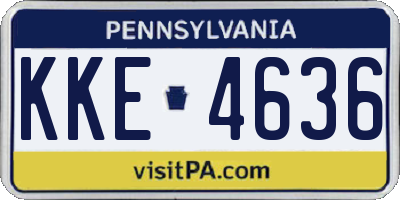 PA license plate KKE4636