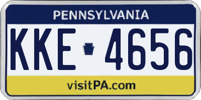 PA license plate KKE4656