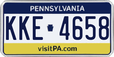 PA license plate KKE4658