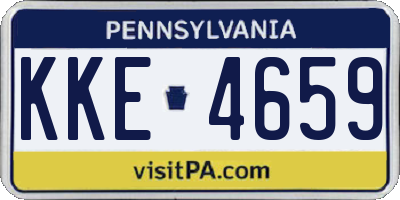 PA license plate KKE4659