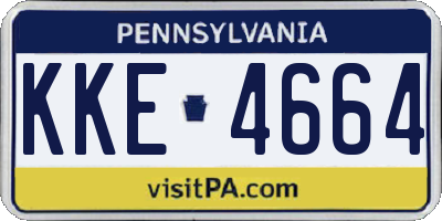PA license plate KKE4664