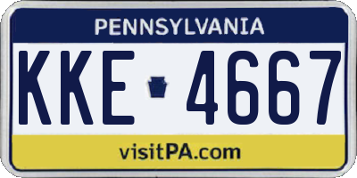 PA license plate KKE4667