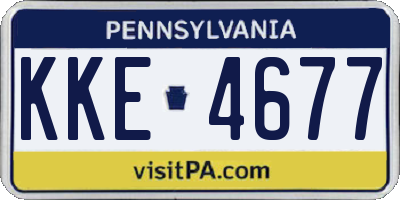 PA license plate KKE4677